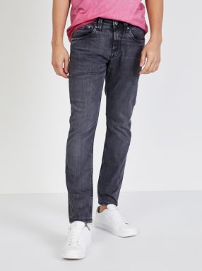 Tmavošedé pánske straight fit rifle Pepe Jeans Cash