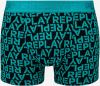 Boxerky Style 3 T/C s celoplošným logom 2ks - Emerald/Black Replay galéria