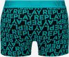 Boxerky Style 3 T/C s celoplošným logom 2ks - Emerald/Black Replay galéria