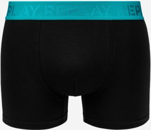 Boxerky Style 3 T/C s celoplošným logom 2ks - Emerald/Black Replay galéria