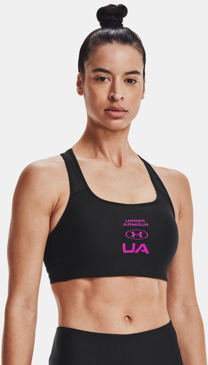 Under Armour čierne podprsenka Crossback Graphic-BLK