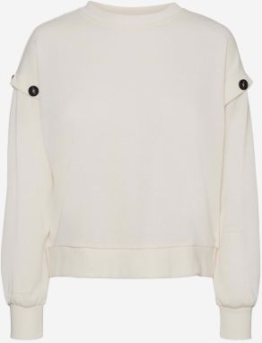 Krémová dámska mikina s balónovým rukávom VERO MODA Thilda galéria