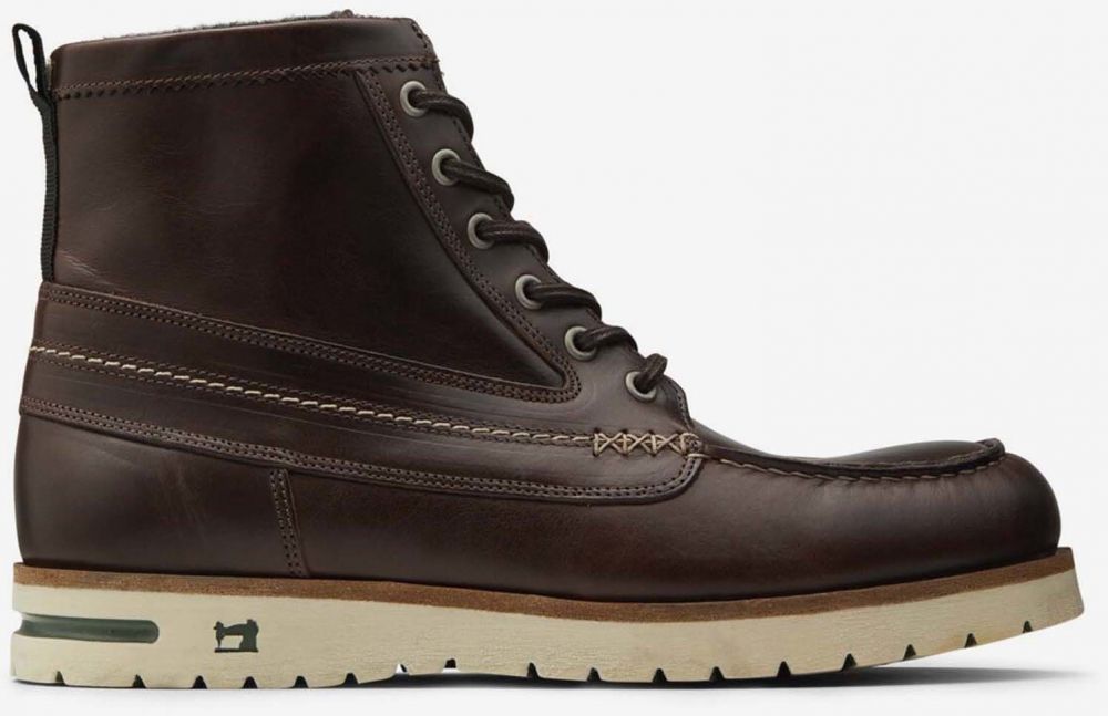 Tmavohnedé pánske členkové kožené topánky Scotch & Soda