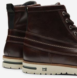 Tmavohnedé pánske členkové kožené topánky Scotch & Soda galéria