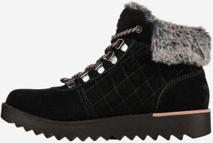 Čierne dámske zimné topánky Skechers zo semišu galéria