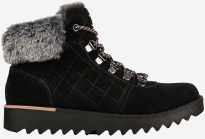 Čierne dámske zimné topánky Skechers zo semišu galéria