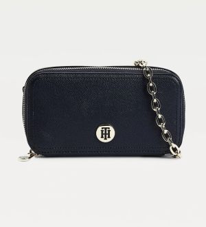 Tmavomodrá dámska crossbody kabelka Tommy Hilfiger Honey