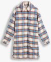 Modro-krémový dámsky kockovaný vlnený kabát Levi's® Selma Shirt galéria