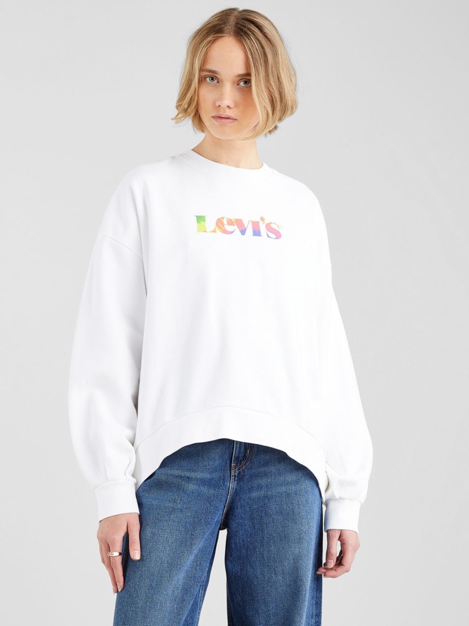 Levi's® Graphic Pai Crew Premium Mikina Biela