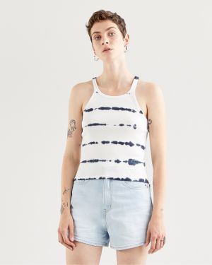 Levi's® High Neck Tielko Čierna Biela