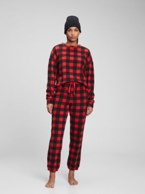 Dámske - Flanelové kockované pyžamo Red
