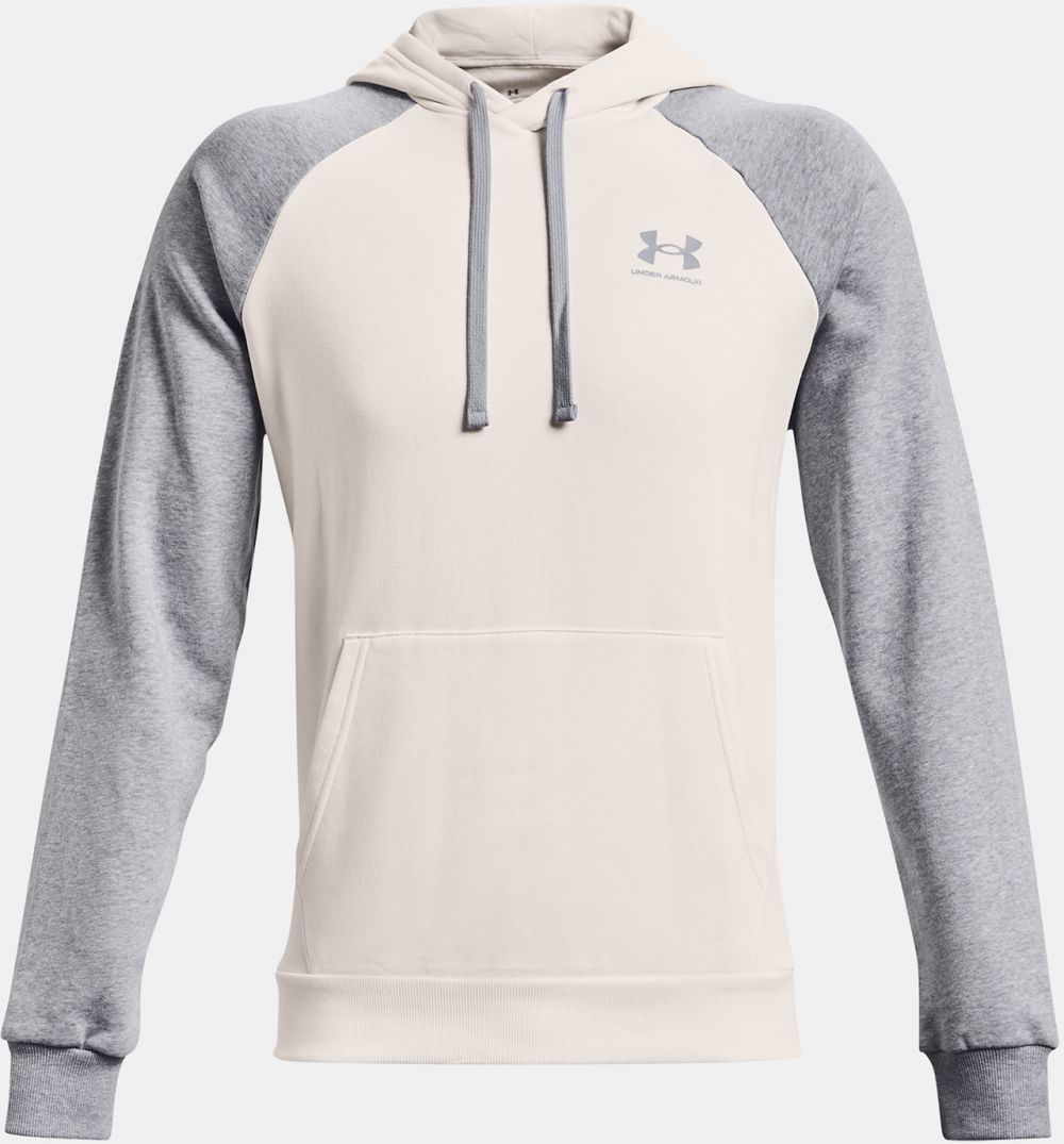 Mikina Under Armour UA RIVAL FLC COLORBLOCK HD - biela