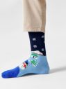 Modré dámske ponožky so zimným motívom Happy Socks galéria
