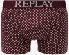 Boxerky Style 7 Cuff Logo&Print 2Pcs Box - Bordeaux/Light Grey Replay galéria