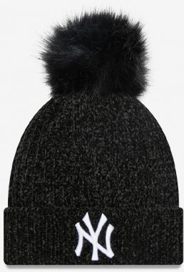Čierna dámska rebrovaná čiapka New Era Winterized Bobble