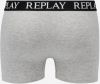 Boxerky Boxer Style 01/C Basic Cuff Logo 2Pcs Box - Medium Grey Mel/White Replay galéria