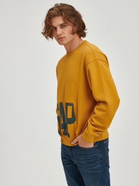 Žltá pánska mikina s logom GAP crew galéria