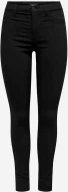 Čierne skrátené skinny fit nohavice ONLY Nanna galéria