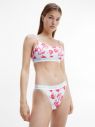 Červeno-biela kvetinová podprsenka Calvin Klein galéria