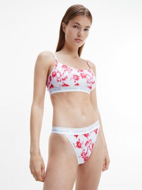 Červeno-biela kvetinová podprsenka Calvin Klein galéria