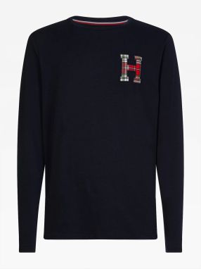 Sada modro-červeného kockovaného pyžama s modrými papučami Tommy Hilfiger galéria