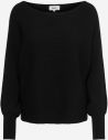Čierny dámsky rebrovaný sveter s netopierími rukávmi ONLY Adaline galéria