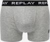 Boxerky Style 2 Cuff Logo&Print 2Pcs Box - Black/Grey Melange Replay galéria