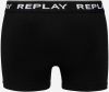 Boxerky Style 2 Cuff Logo&Print 2Pcs Box - Black/Grey Melange Replay galéria