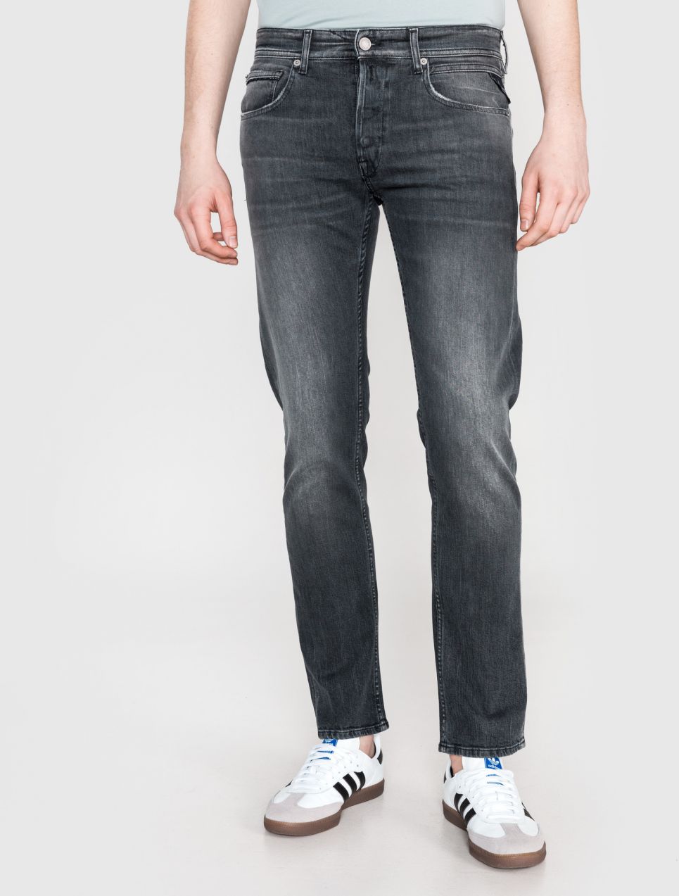 Slim fit pre mužov Replay - čierna