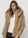 Svetlohnedá dámska prešívaná zimná bunda s kapucňou ONLY Sydney galéria