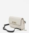 Krémová prošívaná crossbody kabelka Guess Matrix galéria