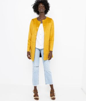 Trenčkoty a ľahké kabáty pre ženy CAMAIEU - žltá galéria