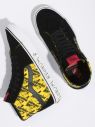 Žlto-čierne unisex semišové členkové topánky VANS SK8-Hi galéria