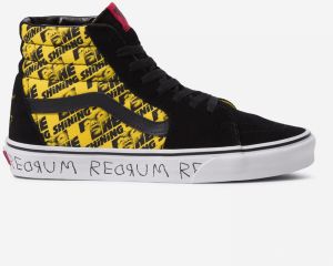 Žlto-čierne unisex semišové členkové topánky VANS SK8-Hi