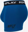 Boxerky Style 2 Cuff Logo&Print 2Pcs Box - Black/Cobalt Blue Replay galéria