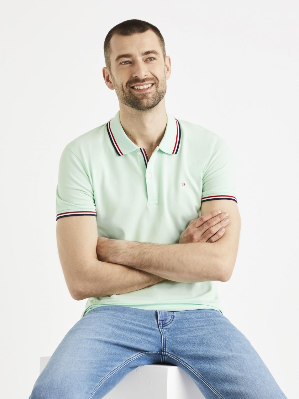 Tričká s krátkym rukávom pre mužov Celio - zelená