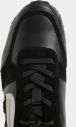 Čierne kožené tenisky s motívom a semišovými detailmi KARL LAGERFELD galéria