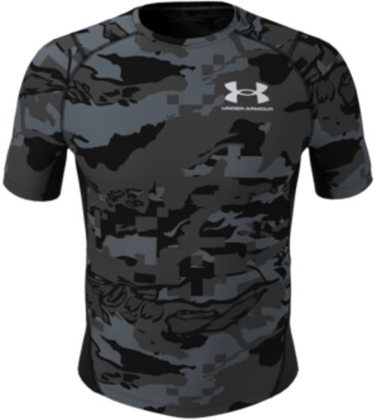 Tričko Under Armour UA HG Isochill Comp Print SS-BLK