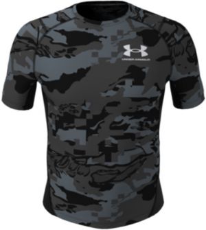 Tričko Under Armour UA HG Isochill Comp Print SS-BLK