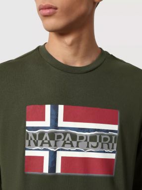 Tmavozelené pánske tričko NAPAPIJRI Sench galéria