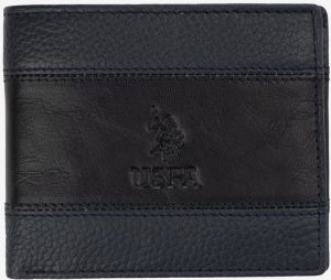 Tmavomodrá pánska kožená peňaženka U.S. Polo Assn. Horiz