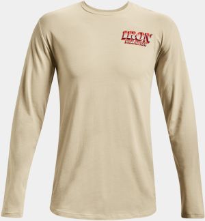 Tričká s dlhým rukávom pre mužov Under Armour - béžová