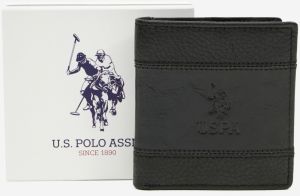 Čierna pánska kožená peňaženka U.S. Polo Assn. Union Vert galéria