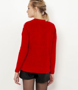 Červený sveter so vzorom CAMAIEU galéria