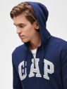 GAP modrá pánska mikina Logo arch hoodie galéria