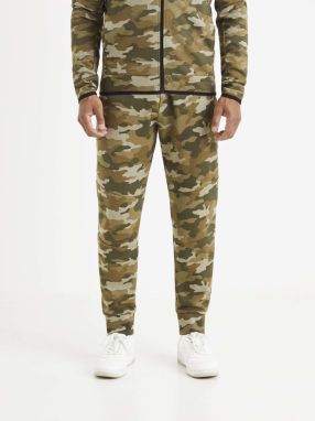 Tepláky Celio Vojogyoke s khaki vzorom
