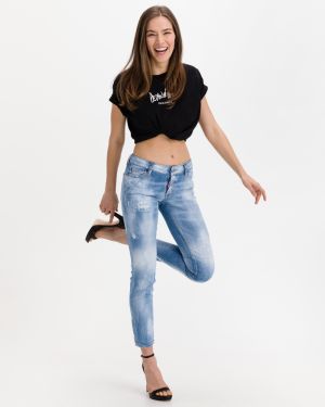 Tričká s krátkym rukávom pre ženy DSQUARED2 - čierna galéria