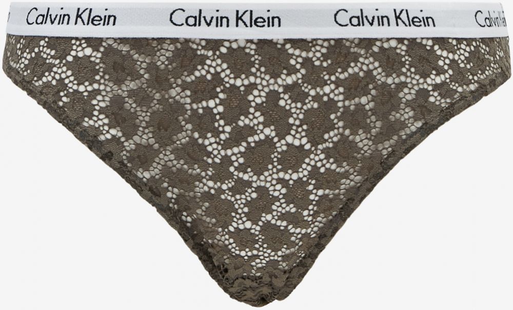 Tmavohnedé čipkované nohavičky Calvin Klein