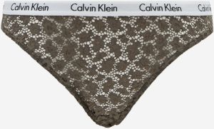 Tmavohnedé čipkované nohavičky Calvin Klein