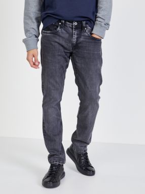Tmavosivé pánske nohavice Pepe Jeans Cash rovného strihu